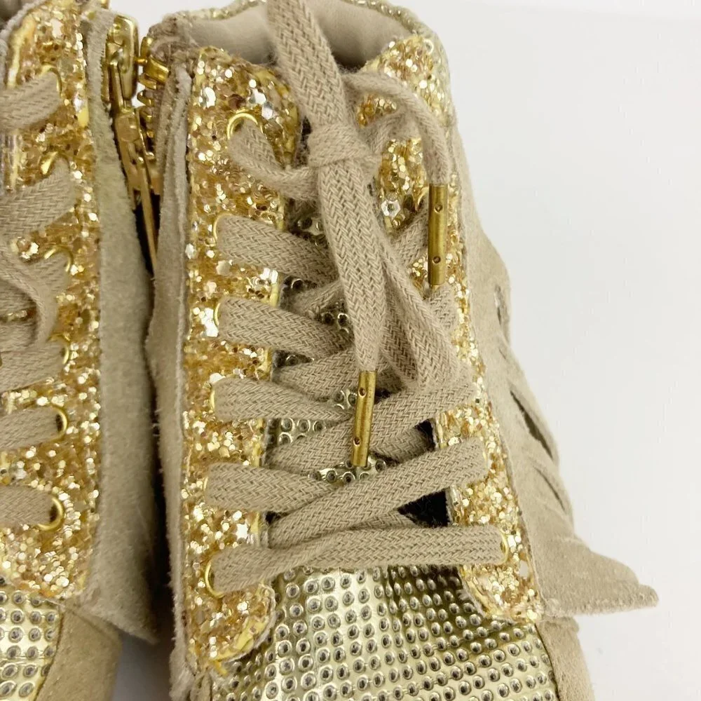 Joyfolie Toddler Felicity Fringe Sneaker Booties Sz 8